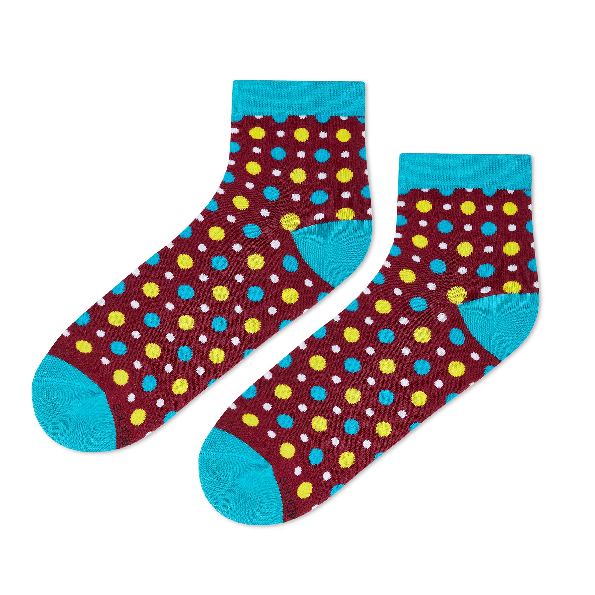 FIZZY MAROON ANKLE LENGTH SOCKS - Cotton Ankle Socks