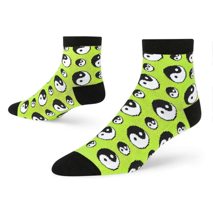 Cotton Ankle Socks 4-Pack Combo | Yinyang, Jolly, Bolt, Neon – Fun & Breathable Comfort