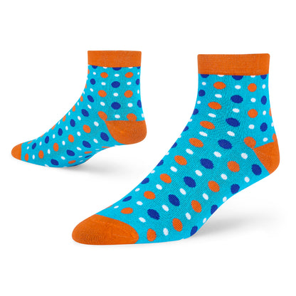 Fizzy Aqua Cotton Ankle Socks 