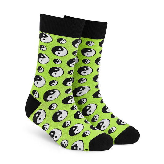 YING YANG CREW LENGTH SOCKS - Cotton Crew Socks