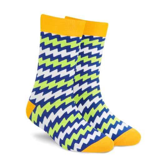 Cotton Crew Socks: Electro Crew Length Socks