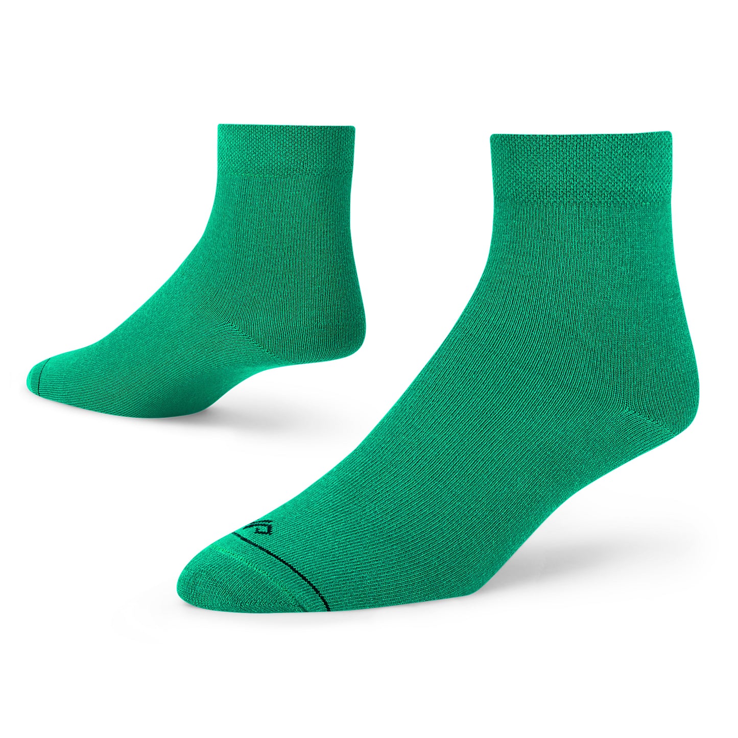 SOLID GREEN ANKLE LENGTH SOCKS - Cotton Ankle Socks