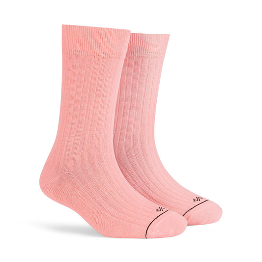 Cotton Crew Length Socks: SOLID PEACH UNIQUE Color Premium Cotton Socks For Men & Women