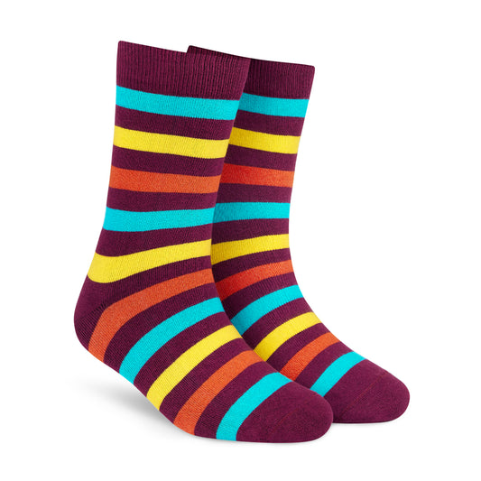 Cotton Crew Socks: STRIPES 18.0 Crew Length Socks