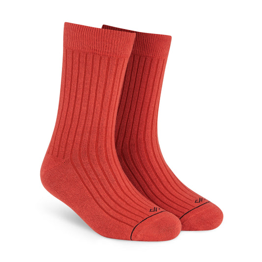 Cotton Crew Length Socks: SOLID RUST UNIQUE Color Premium Cotton Socks For Men & Women