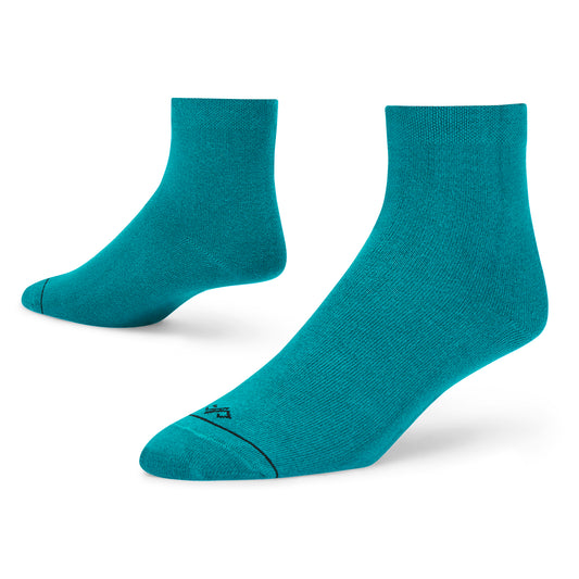 SOLID TEAL GREEN ANKLE LENGTH SOCKS - Cotton Ankle Socks