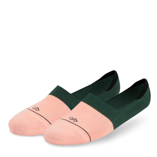 DS Unisex Invisibles – Colorful Cotton Socks in Peach & Olive