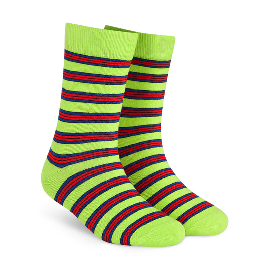 Stripes 11.0 Crew Length Socks: Bold Stripes for Your Feet