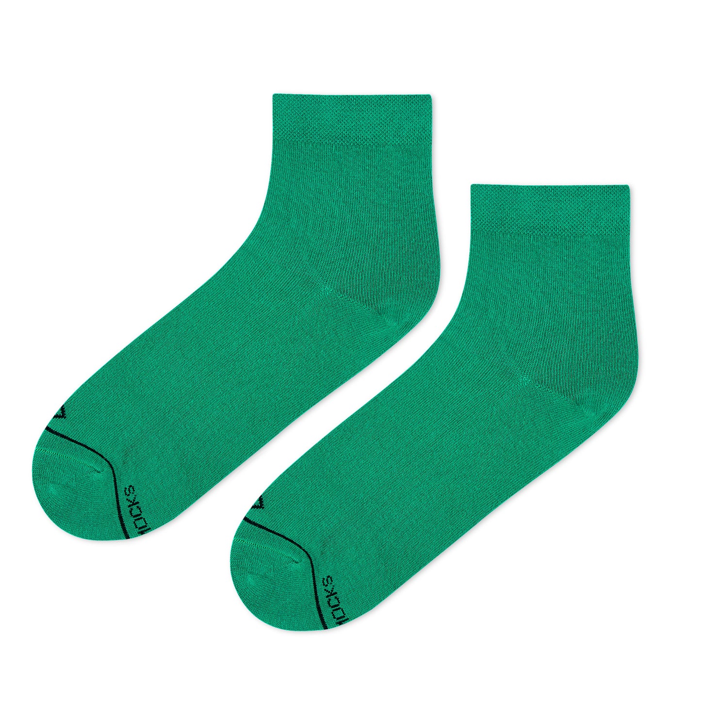 SOLID GREEN ANKLE LENGTH SOCKS - Cotton Ankle Socks