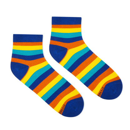 Stripes 8.0 Ankle Length Cotton Socks: Bold Stripes for Every Step