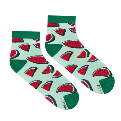 Watermelon Cotton Ankle Socks: Melon Ankle Length Socks