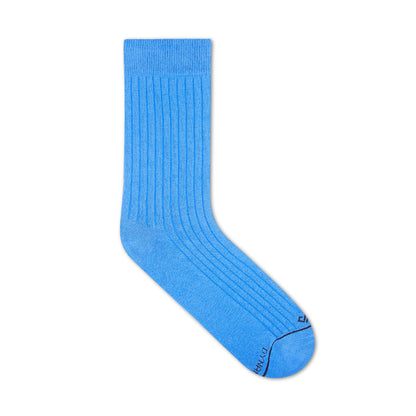 Cotton Crew Length Socks: SOLID LIGHT BLUE UNIQUE Color Premium Cotton Socks For Men & Women