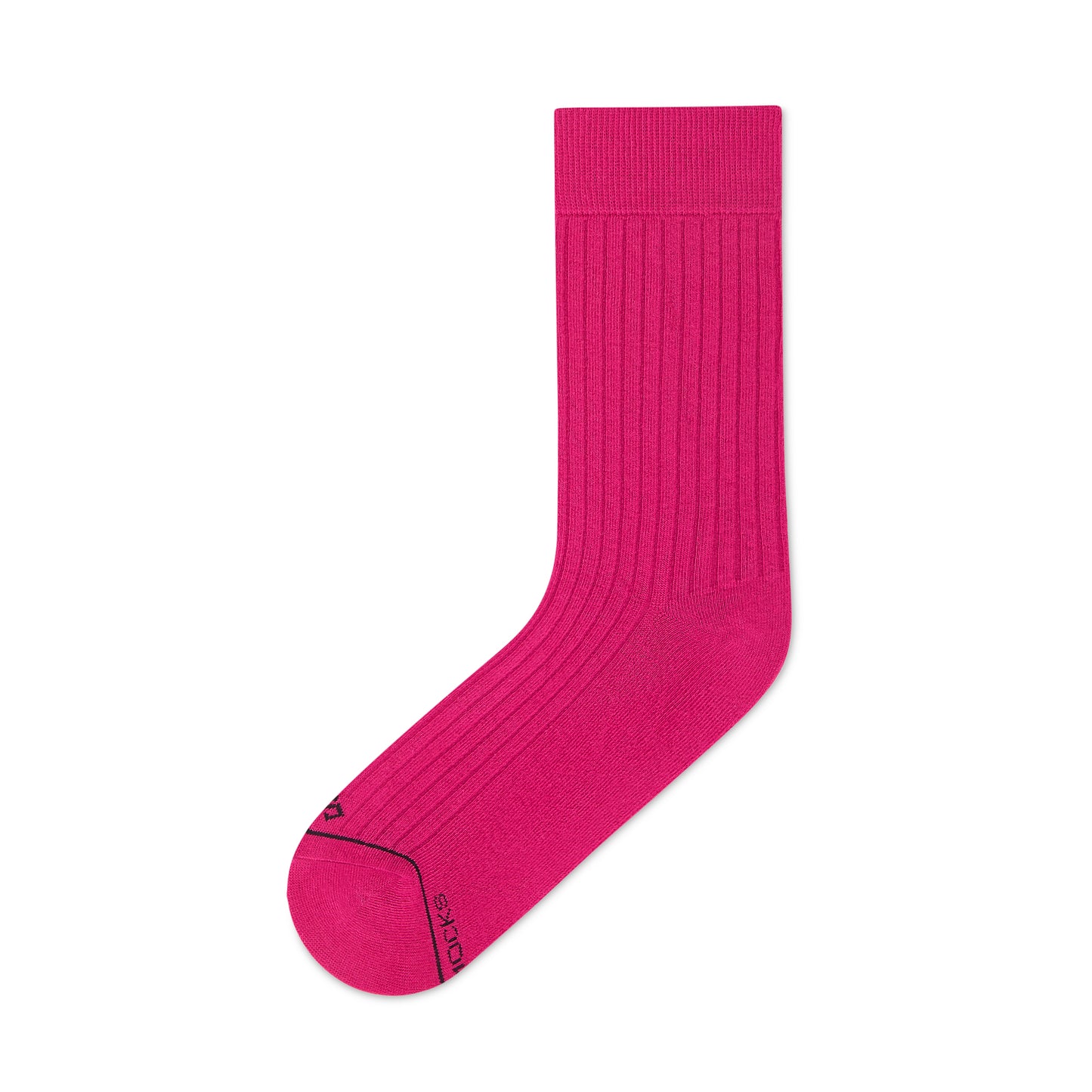 Cotton Crew Length Socks: SOLID Pink Premium Cotton Socks For Men & Women