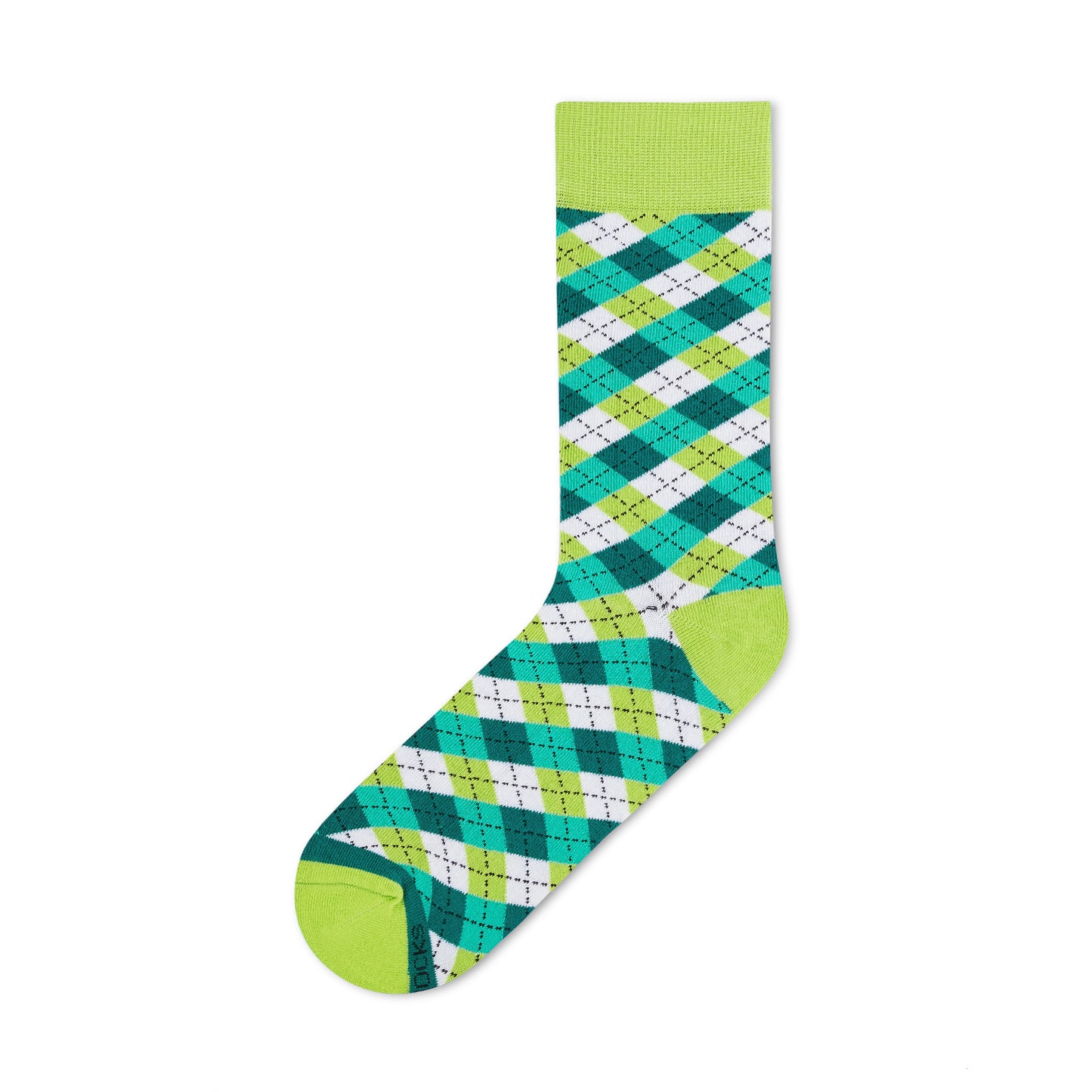 Cotton Crew Socks: Dandy Neon Green Crew Length Socks