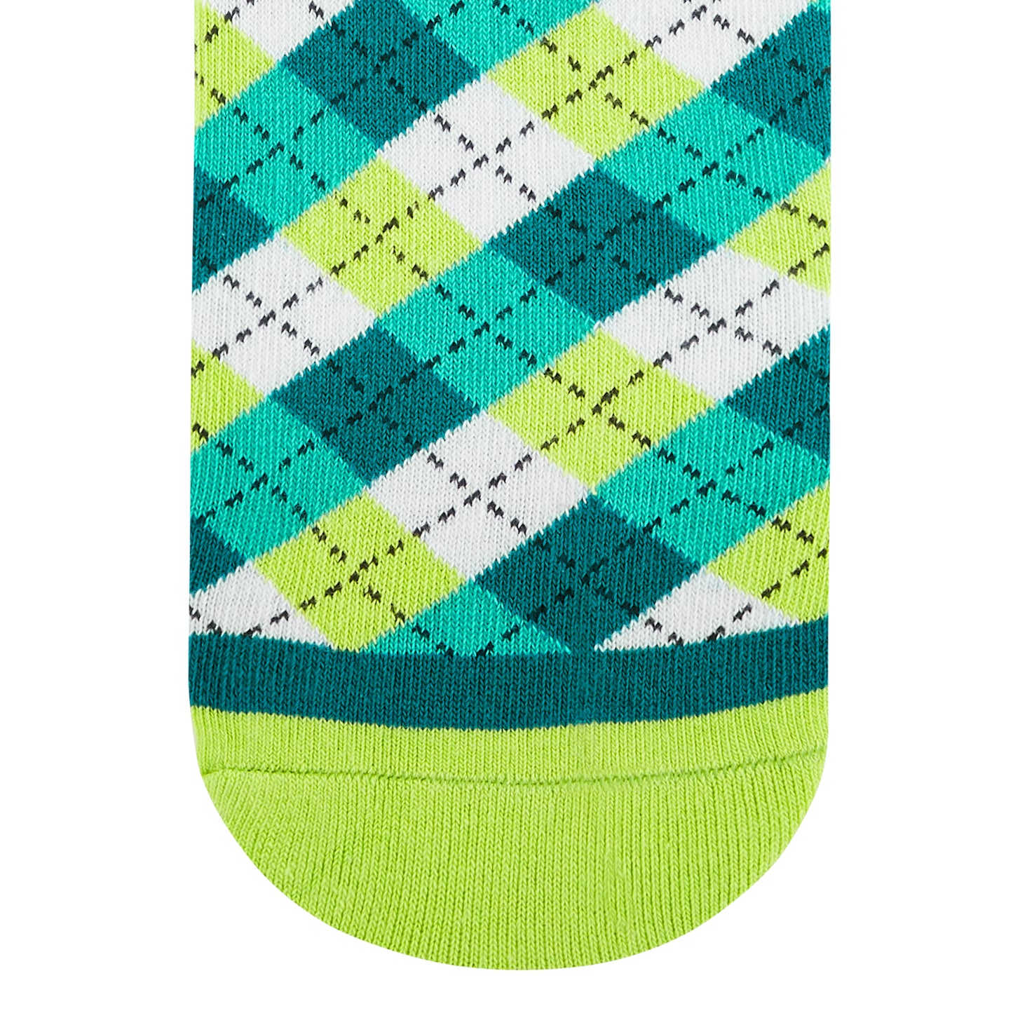 Cotton Crew Socks: Dandy Neon Green Crew Length Socks