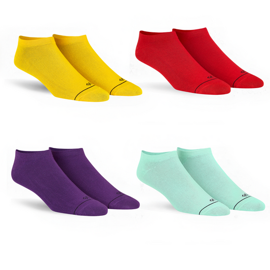 Unisex Low Ankle Length Socks Combo Pack of 4