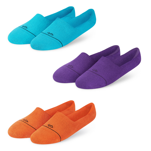 Solid Invisibles Pack of 3 Aqua+Purple+Orange