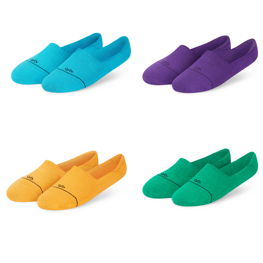 Solid Invisibles Pack of 4 Aqua+Purple+Yellow+ Green