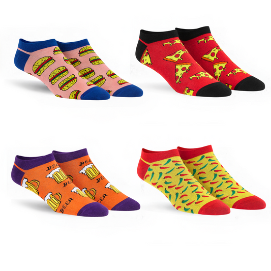 Unisex Low Ankle Length Socks Combo Pack of 4