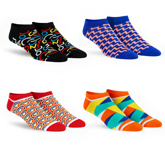 Unisex Low Ankle Length Socks Combo Pack of 4