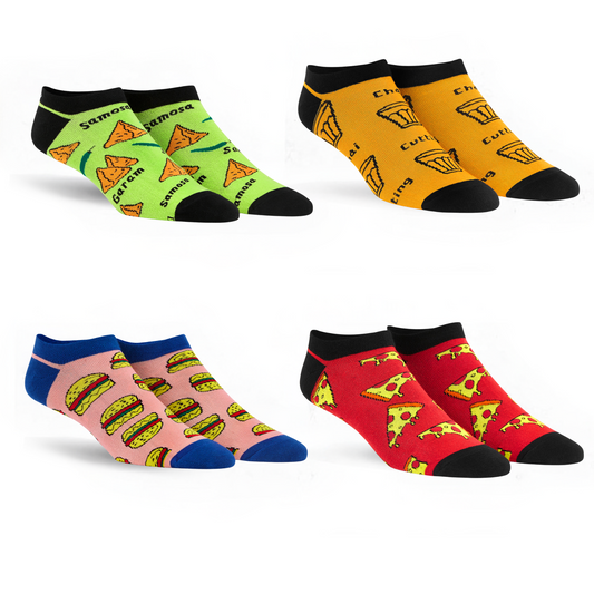 Unisex Low Ankle Length Socks Combo Pack of 4