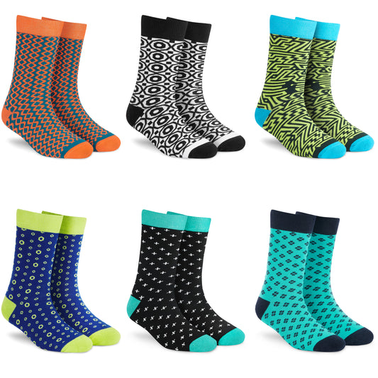 Cotton Crew Socks Combo: Charm, Hex, Gizmo, Vibe, Plus, Plush