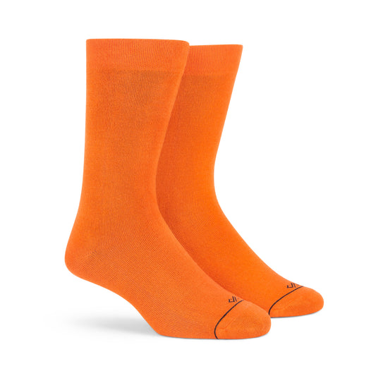 Orange Unisex Bamboo Crew Length Socks