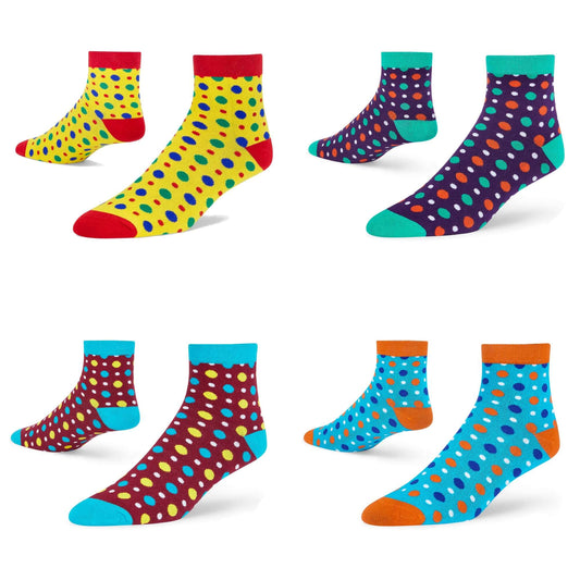 Cotton Ankle Socks: Fizzy 4-Packs - Variety of Designs