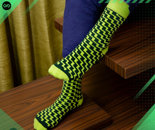 Cotton Crew Socks: Swank Neon Color Designer Crew Length Socks