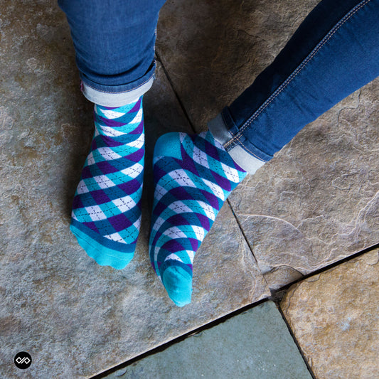 Dandy Aqua Crew Length Cotton Socks: A Splash of Cool Comfort