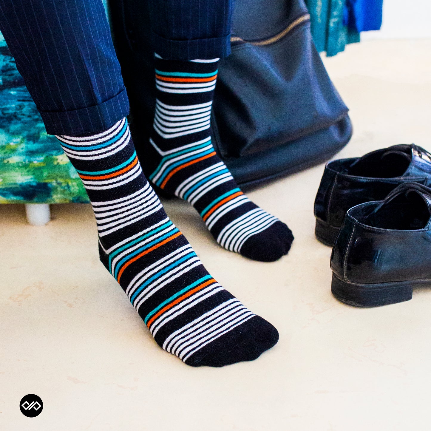 Stripes 6.0 Crew Length Socks - Bold Cotton Comfort