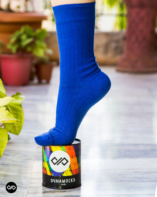 SOLID ROYAL BLUE CREW LENGTH SOCKS