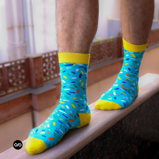 Cotton Ankle Socks: SPRINKLES Crew Length Socks