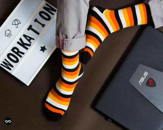 Cotton Crew Socks: STRIPES 4.0 Crew Length Socks