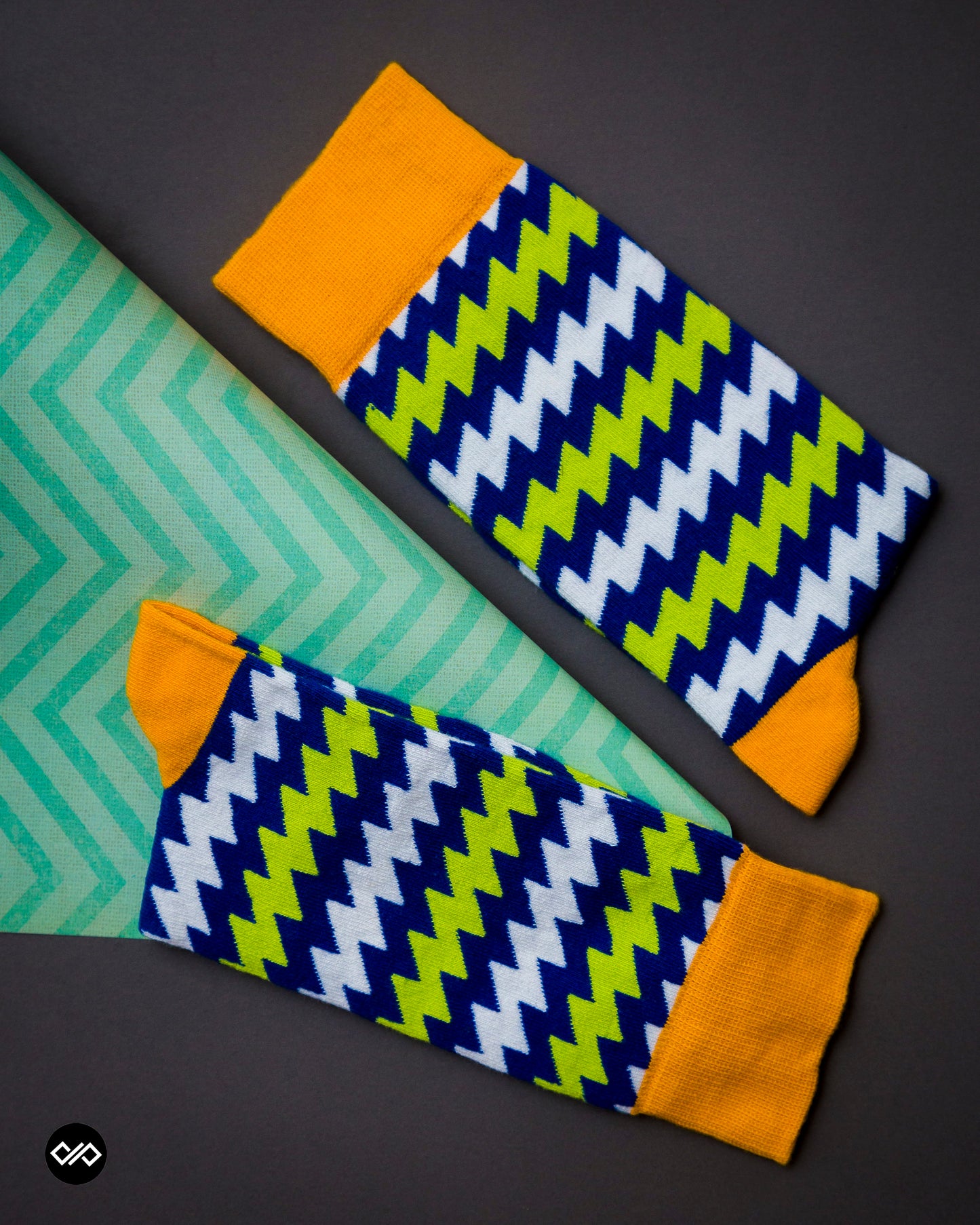 Electro Crew Length Socks : Premium Cotton Colorful Crew Socks