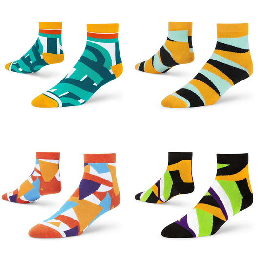 Cotton Ankle Socks Combo – Maze, Pizzazz, Exotic & Hunk Styles