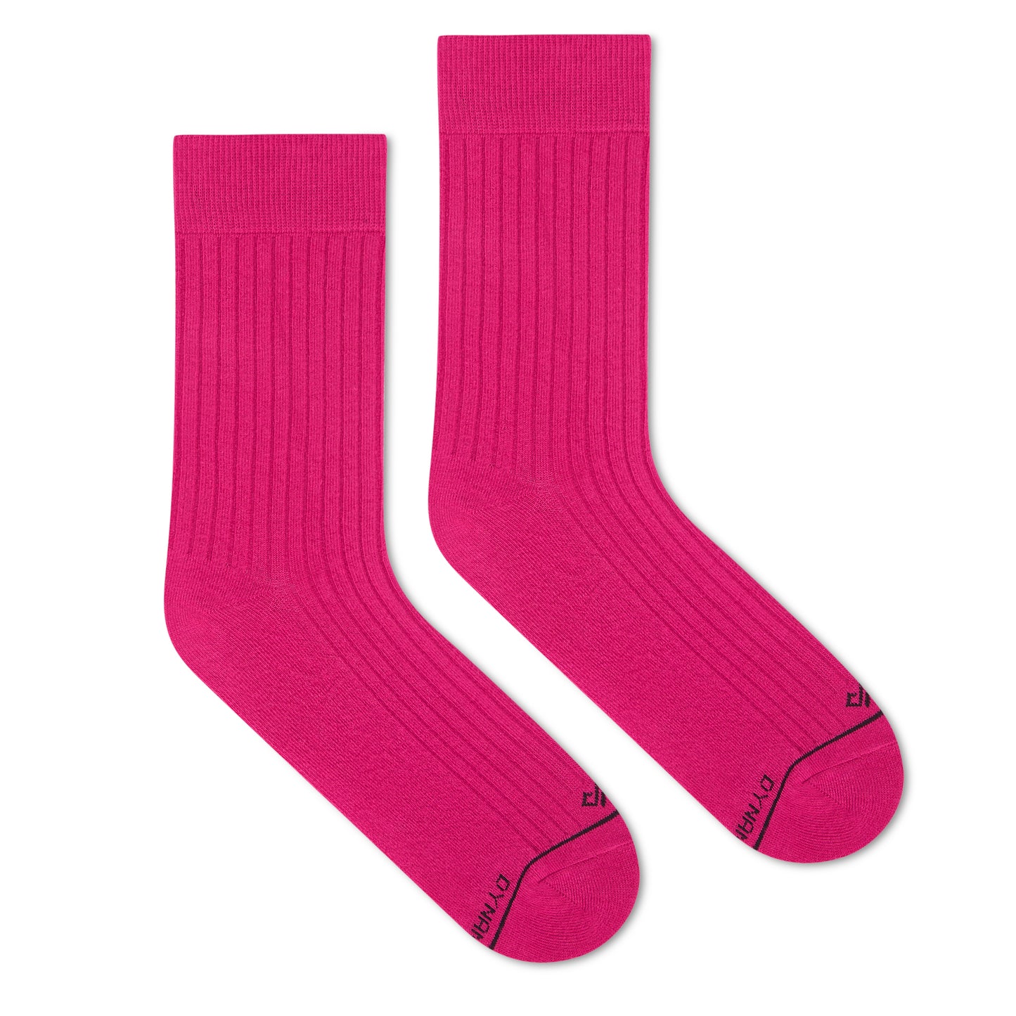 Cotton Crew Length Socks: SOLID Pink Premium Cotton Socks For Men & Women