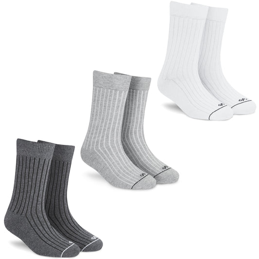 Cotton Crew Socks Combo: S. White, Grey M., Antra