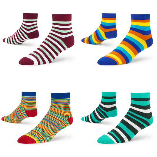 Striped Cotton Ankle Socks Combo: Everyday Style