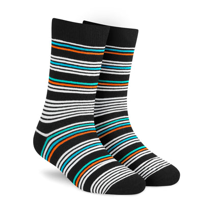 Stripes 6.0 Crew Length Socks - Bold Cotton Comfort