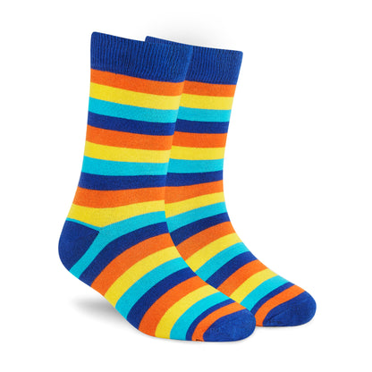 STRIPES 8.0 CREW LENGTH SOCKS - Cotton Crew Socks