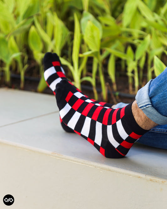 Cotton Ankle Socks Combo – Sublime, Turquoise Red & Turquoise Blue Designs