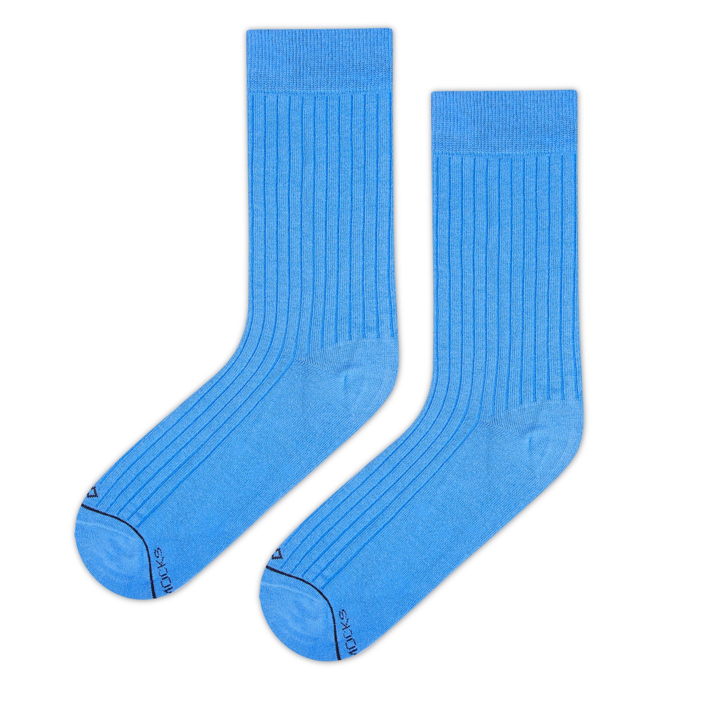 Cotton Crew Length Socks: SOLID LIGHT BLUE UNIQUE Color Premium Cotton Socks For Men & Women