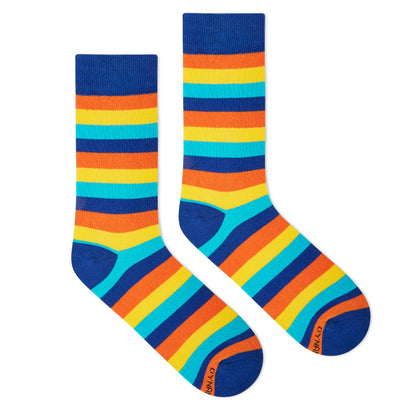 STRIPES 8.0 CREW LENGTH SOCKS - Cotton Crew Socks