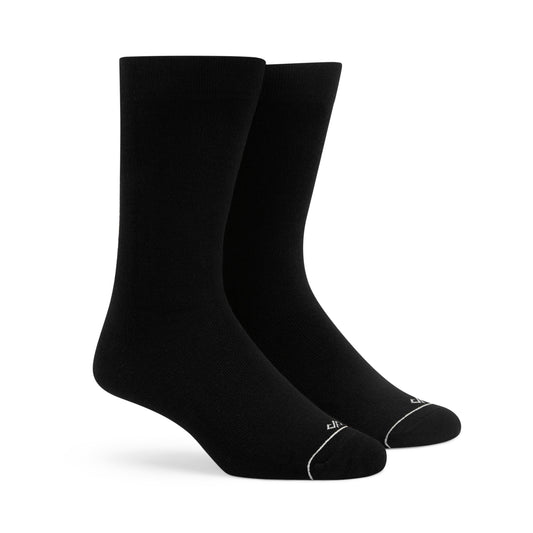 Comfort Meets Style: Black Unisex Bamboo Crew Length Socks 